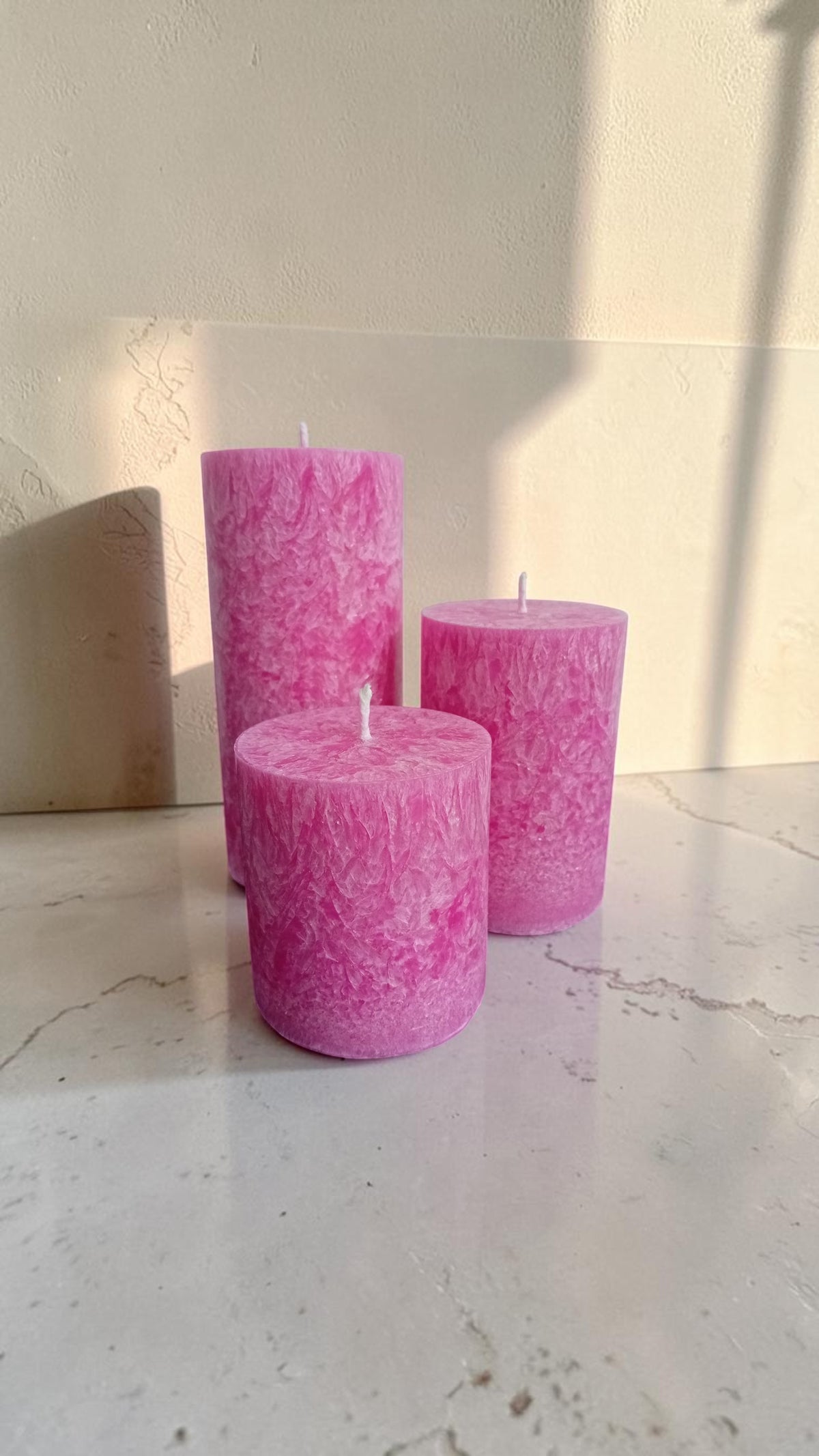 Satin Ice Palmwax Candle 7cm Set