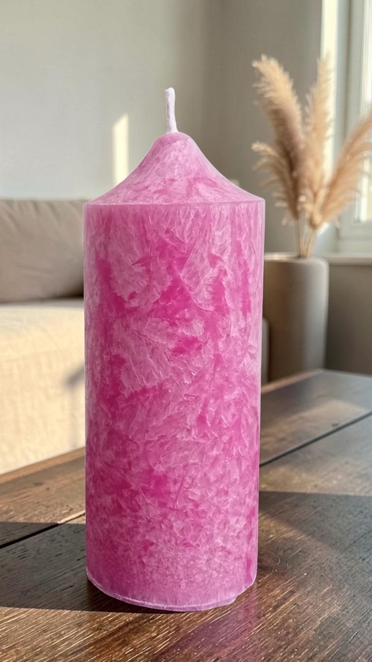 Handgemaakte stearine klokkaars