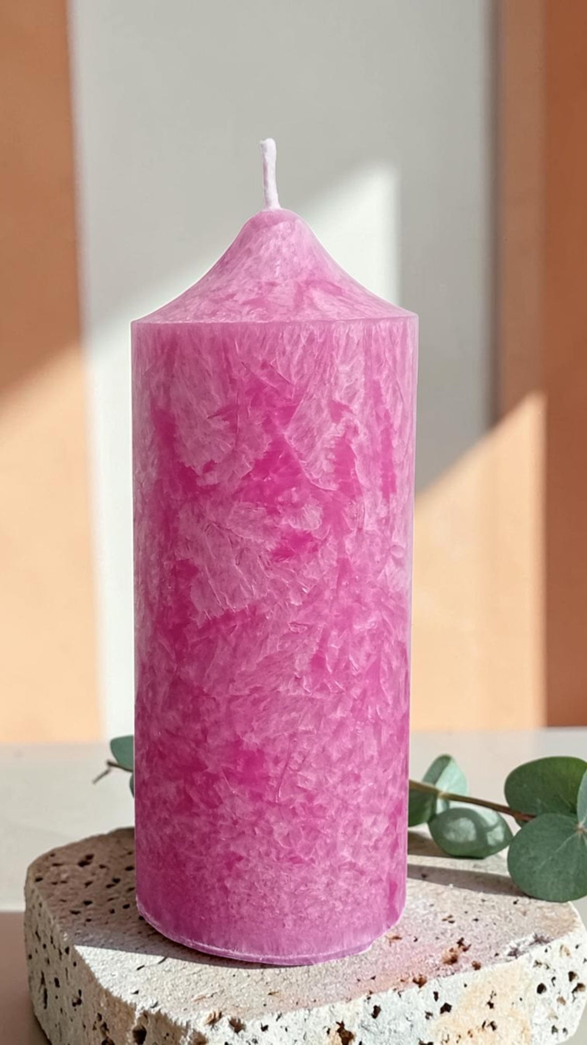 Handgemaakte stearine klokkaars