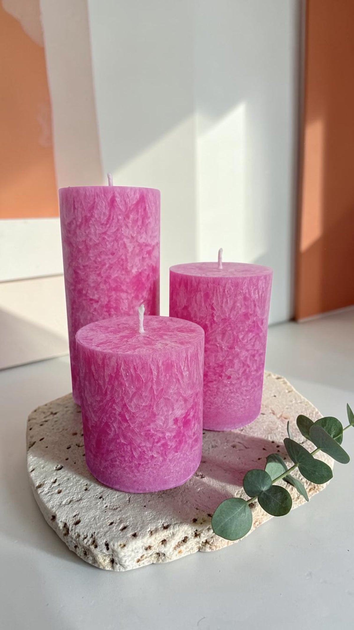 Satin Ice Palmwax Candle Raspberry Red