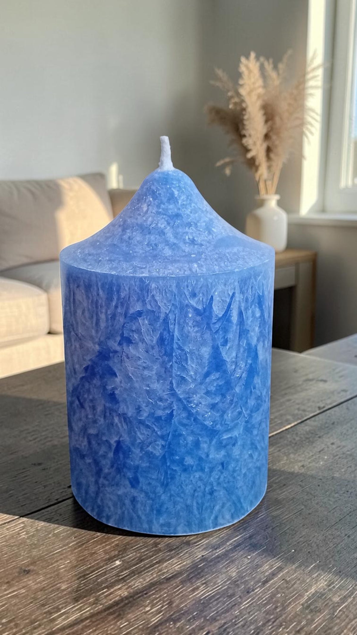 Handgemaakte stearine klokkaars