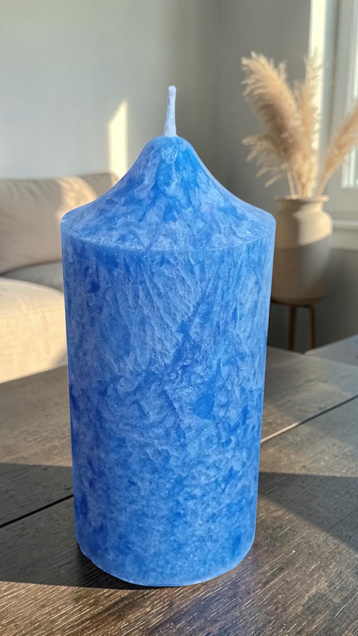 Handgemaakte stearine klokkaars