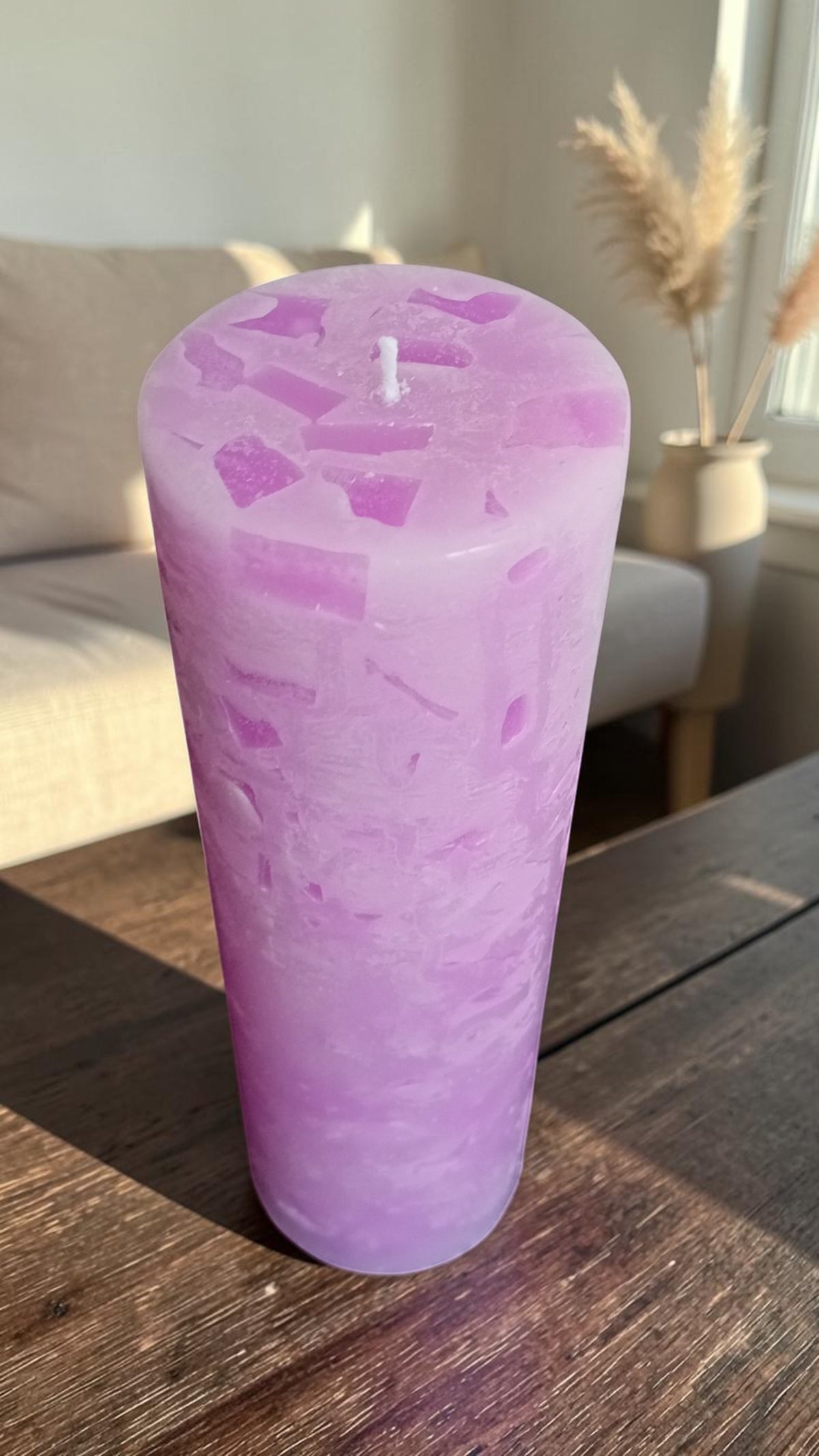 Terrazzo Mosaic Floral Lavender Candle