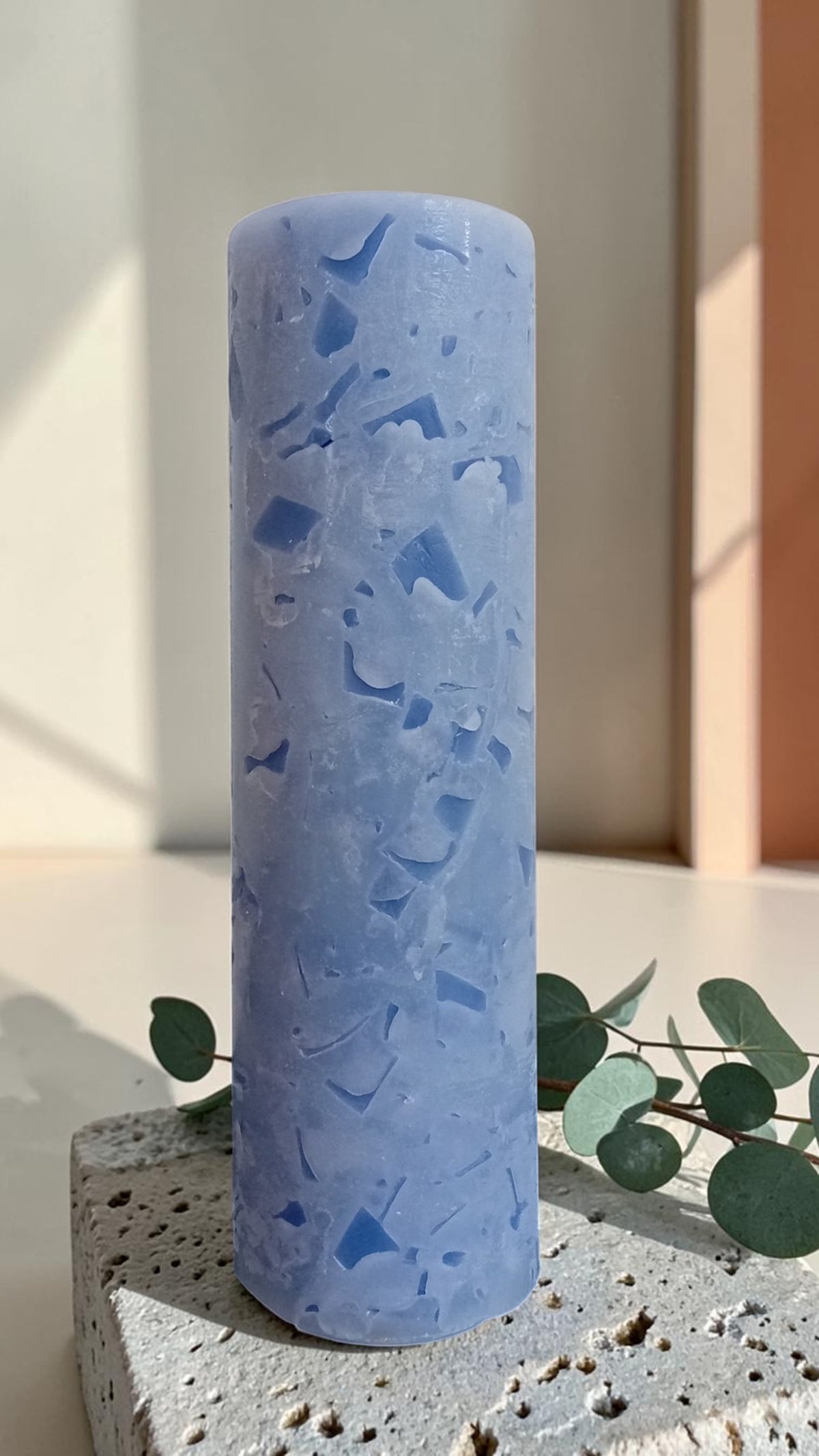Terrazzo Mosaic Ocean Blue Candle