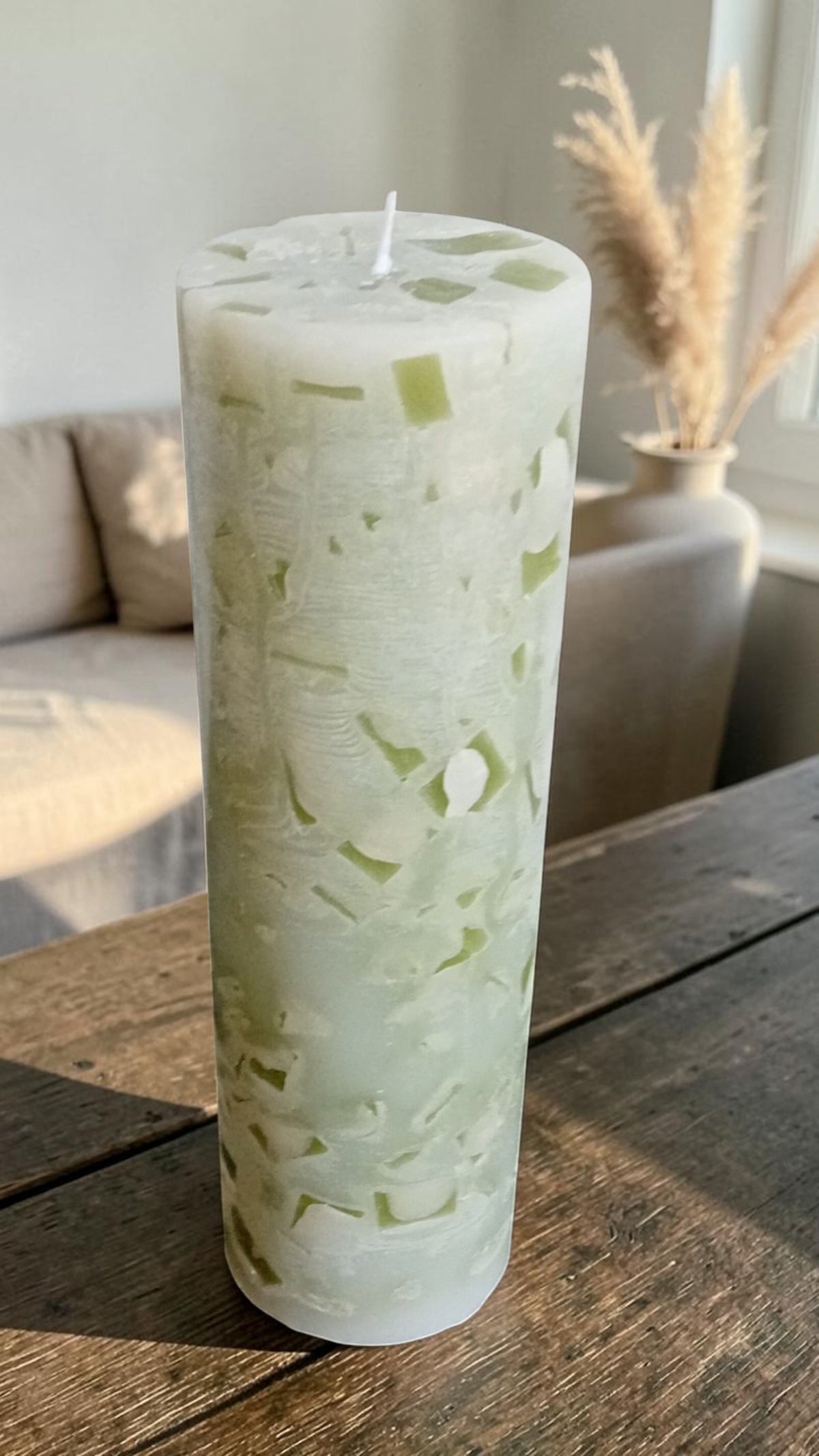 Terrasso Mosaic Olive Green Candle